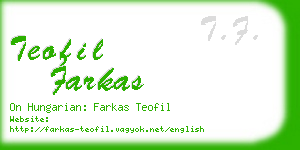 teofil farkas business card